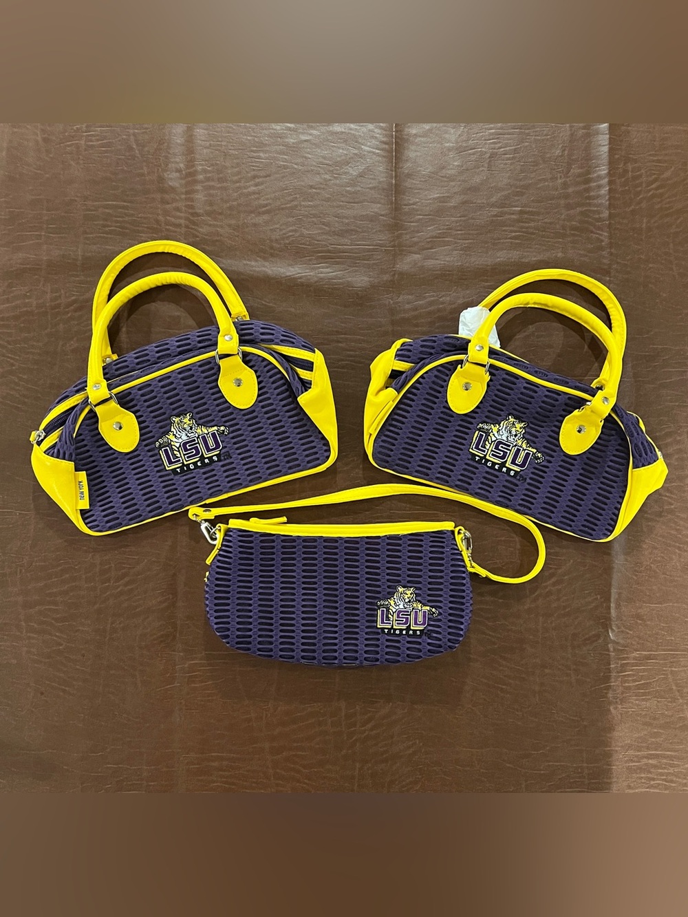 NWoT LSU Tigers Purse Bag Set